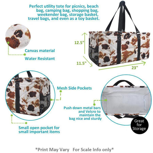 Cow Print Haul It All Basket