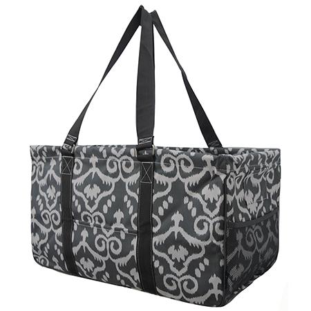 Gray Damask Haul It All Basket