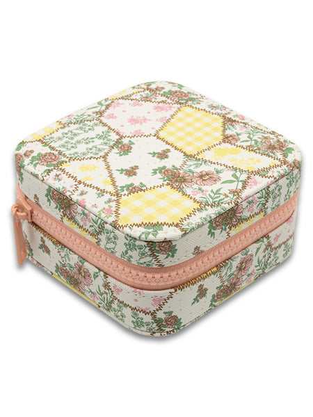 Yellow Patchwork Jewelry Box