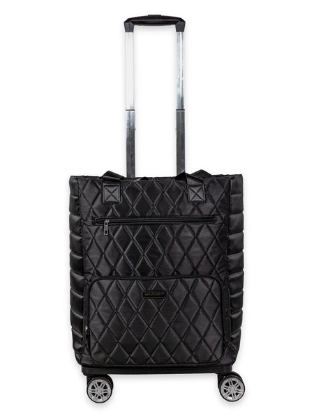 Swivel Rolling Tote Black