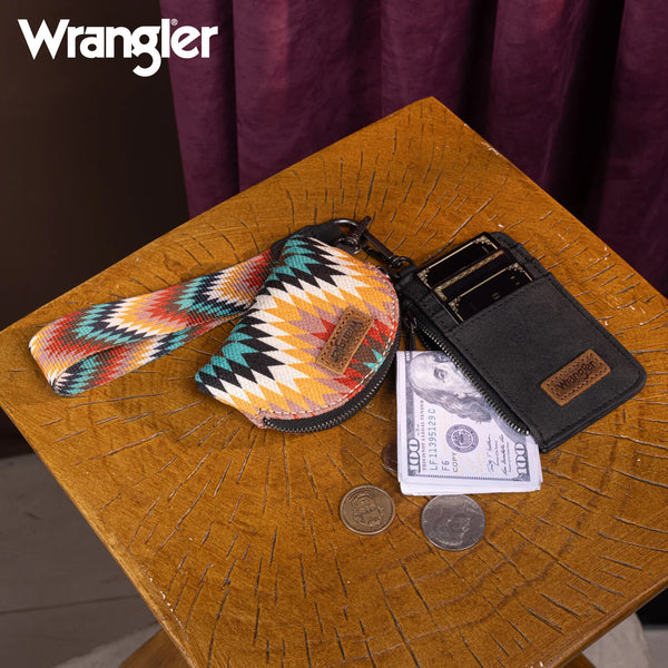 Southwestern Art Print Dual Pouch Wristlet