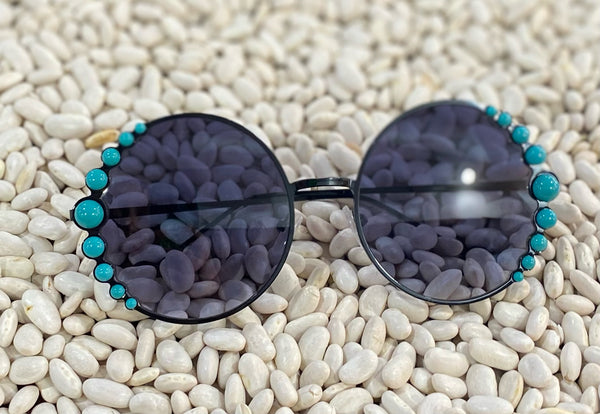Turquoise Boujee Sunglasses