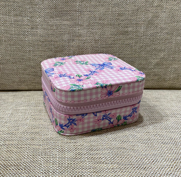 Pink Gingham Jewelry Box