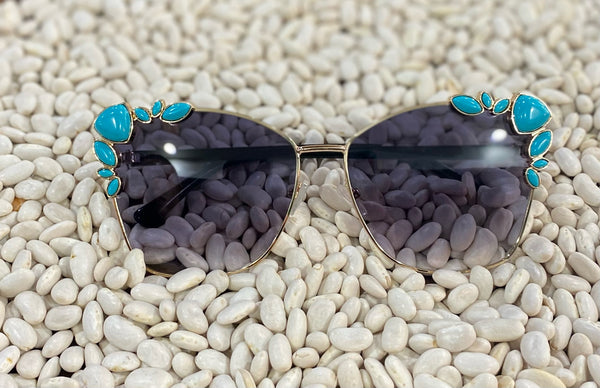 Turquoise Fancy Sunglasses