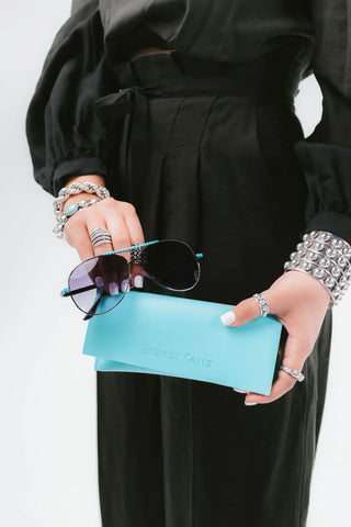 Turquoise Aviator Sunglasses