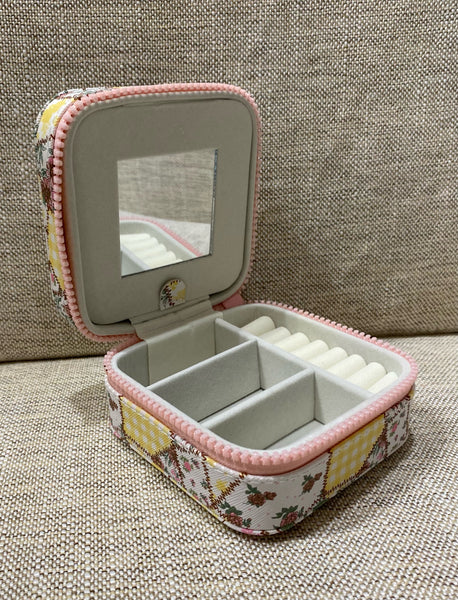 Yellow Patchwork Jewelry Box