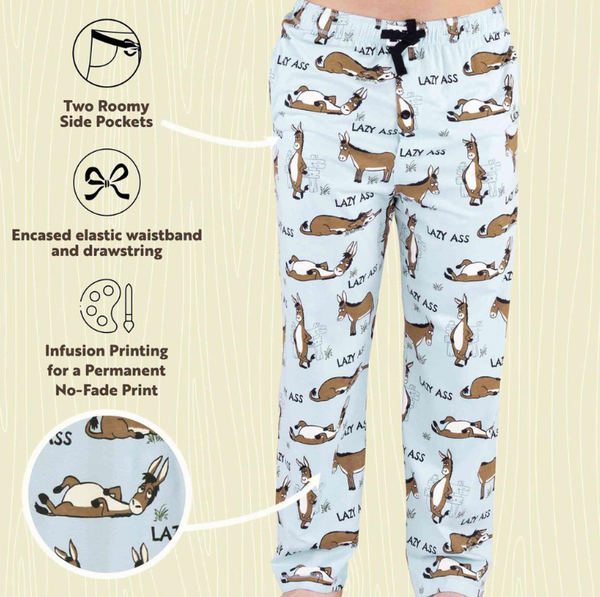 Lazy Ass Blue PJ Pants