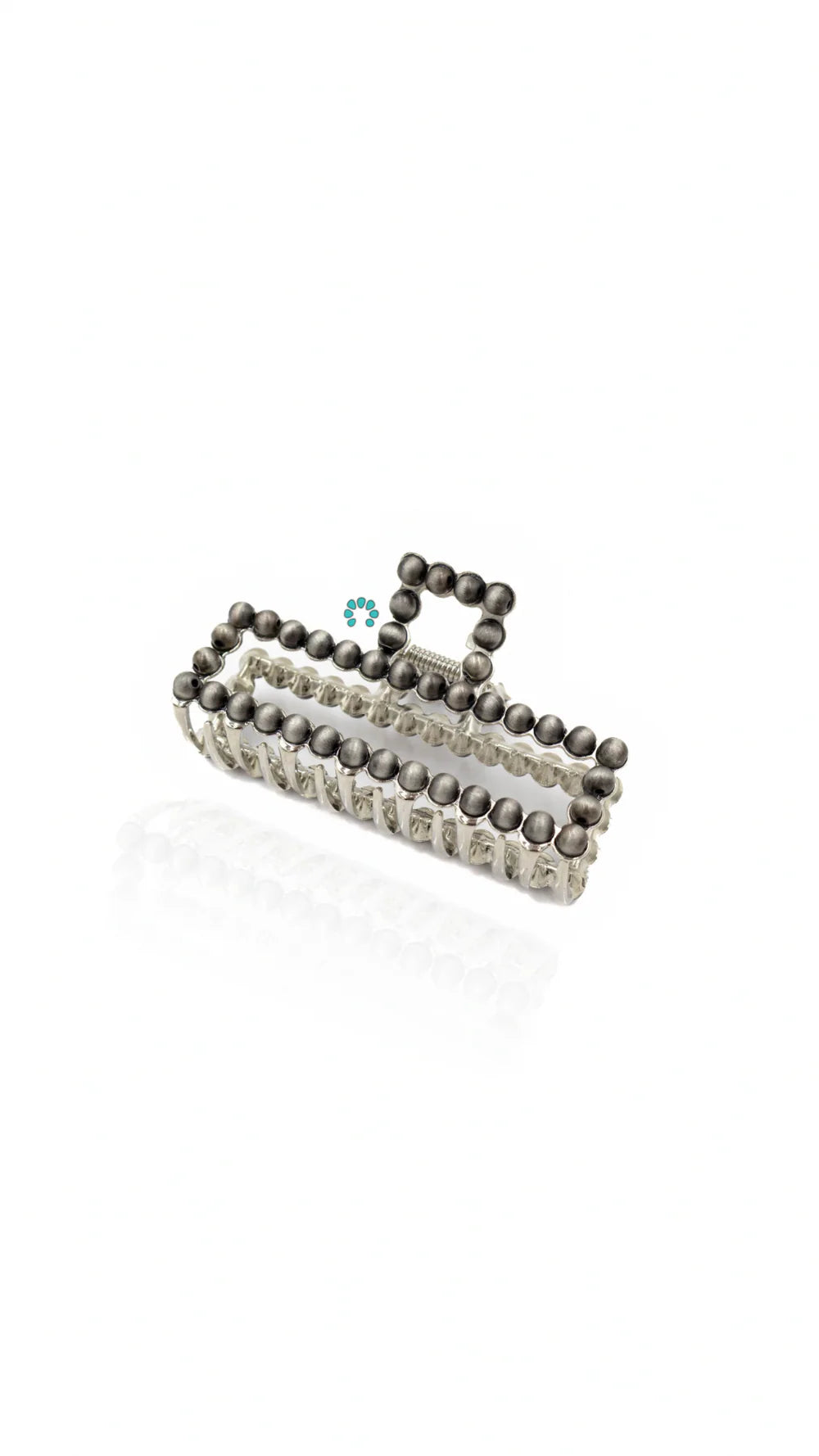 Faux Navajo Pearl Rectangle Claw Clip