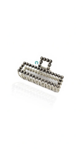Faux Navajo Pearl Rectangle Claw Clip