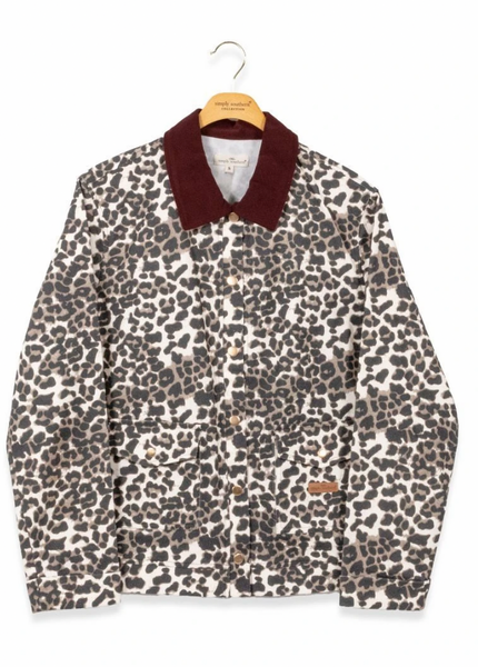 Darling Leopard Printed Barn Jacket