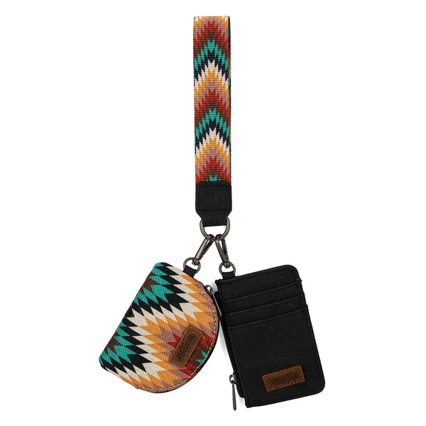 Southwestern Art Print Dual Pouch Wristlet