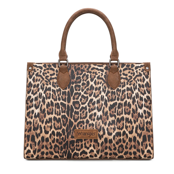Leopard Print Wide Tote Bag/Crossbody