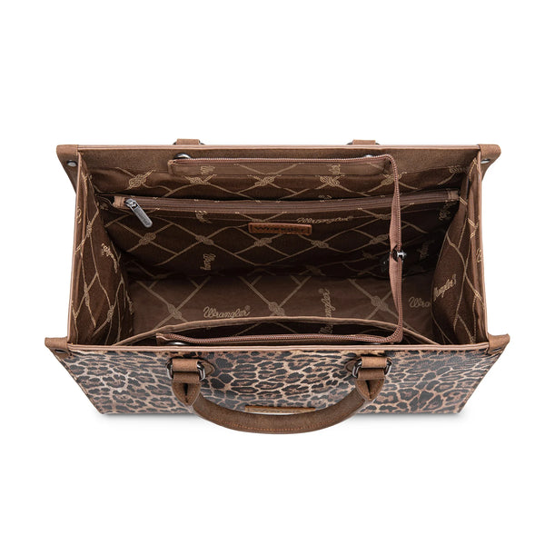 Leopard Print Wide Tote Bag/Crossbody