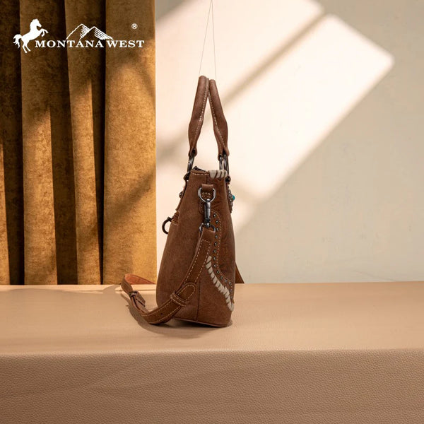 Embossed Collection Tote Crossbody Bag