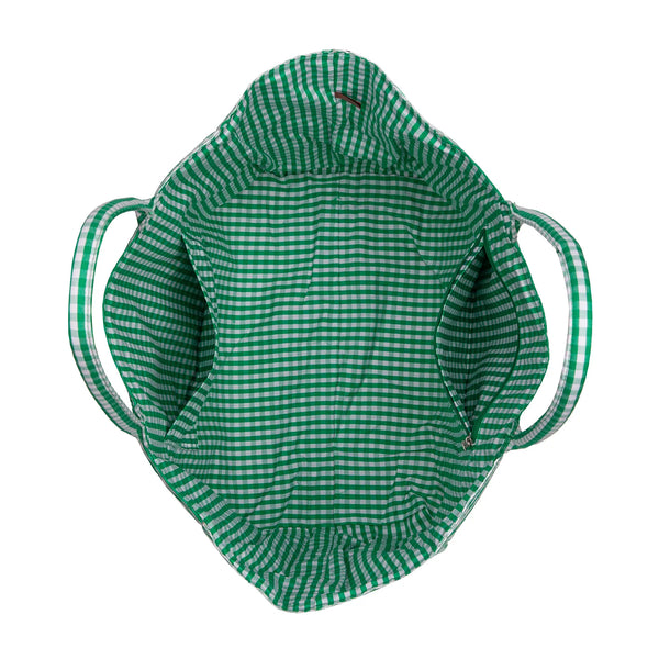 LEE Plaid Cotton Tote/ Extra Large Tote Green
