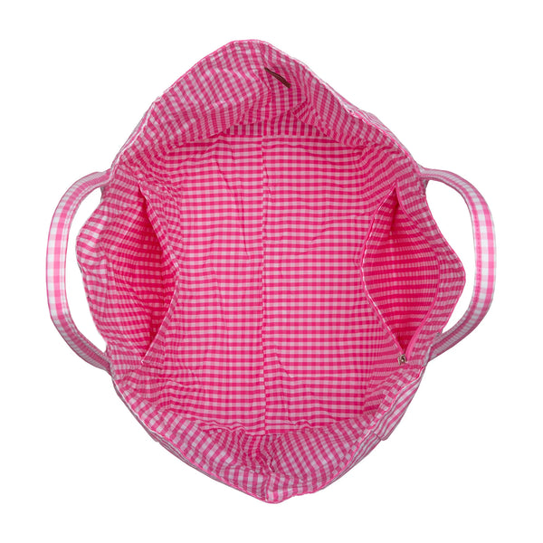 LEE Plaid Cotton Tote/ Extra Large Tote Pink