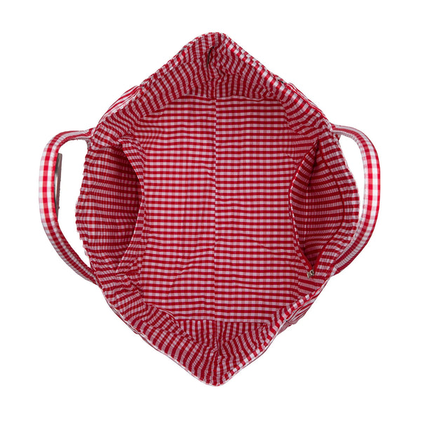 LEE Plaid Cotton Tote/ Extra Large Tote Red
