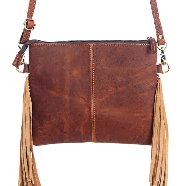 Cowhide Crossbody with Fringe