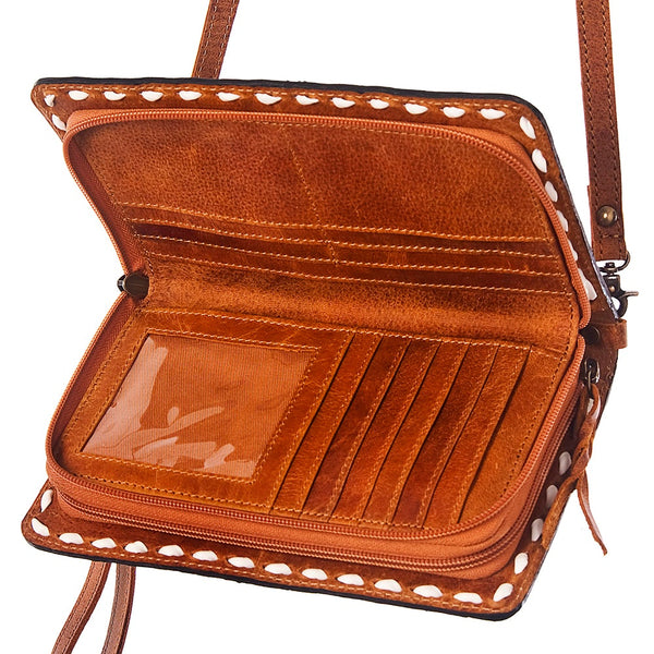 Small Tooled Leather Crossbody