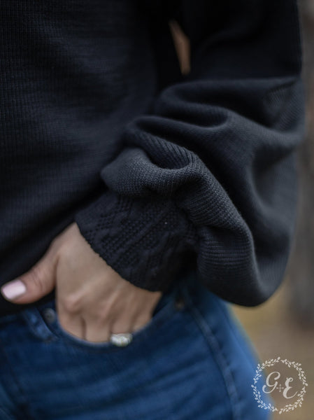 Black Warmhearted Turtleneck Sweater