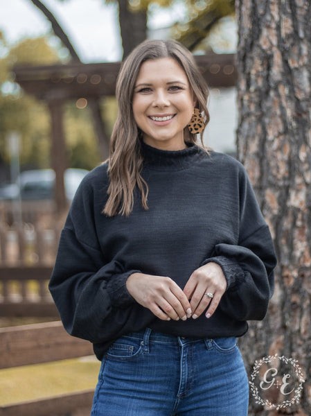 Black Warmhearted Turtleneck Sweater