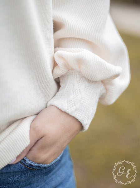 Cream Warmhearted Turtleneck Sweater