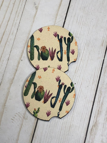 Howdy Cactus Car Coasters