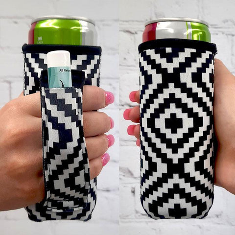 Aztec Slim Can Cooler with Handle