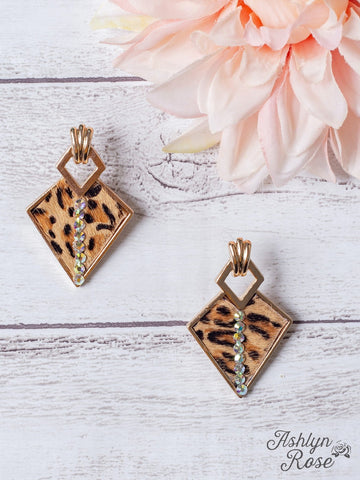 Gold Leopard Diamond Earrings