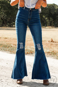 Dolly Dark  Wash High Rise Flare Jeans