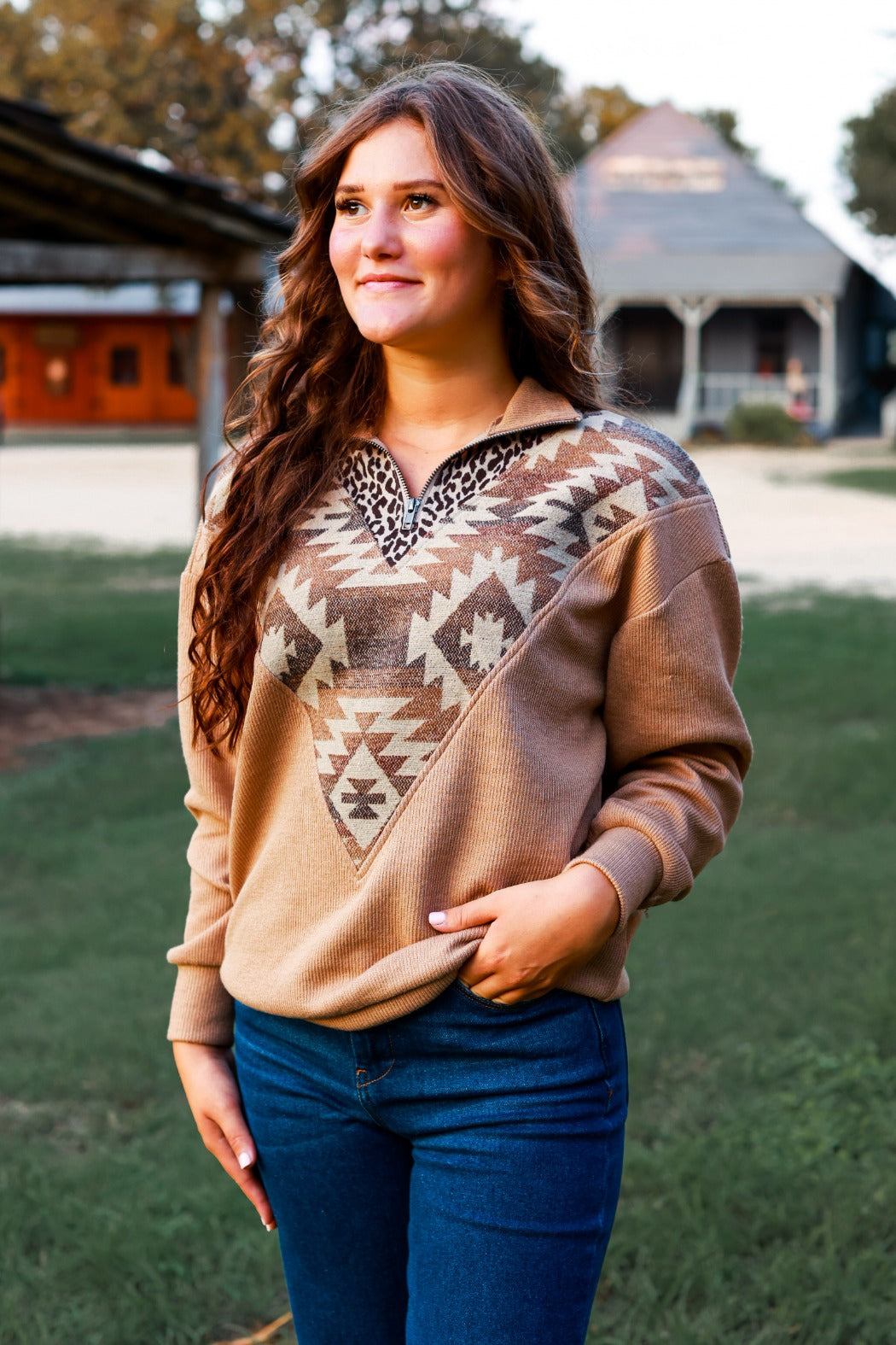 Searching for Adventure Tan Pullover