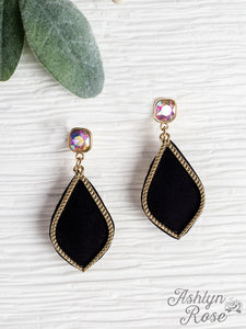 Too Strong to be Dainty Black Earrings