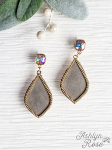 Too Strong to be Dainty Grey Earrings