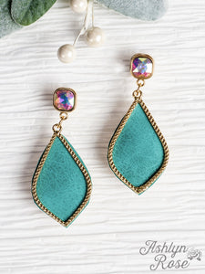 Too Strong to be Dainty Turquoise Earrings