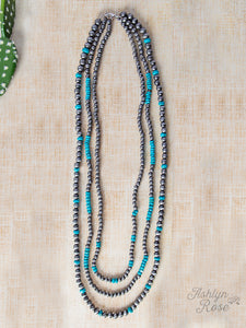Southern Silver and Turquoise Necklace
