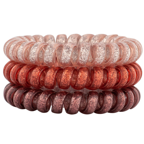 Dusty Rose Glitter Hotline Hairtie Set