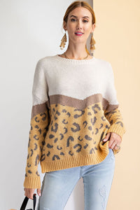 Mustard and Leopard Mix N Match Sweater