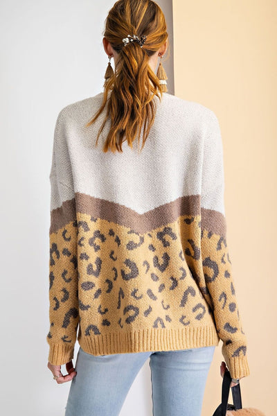 Mustard and Leopard Mix N Match Sweater