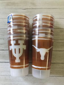 University of Texas Set of Plastic Cups