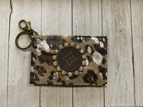 Up-Cycled Louis Vuitton Cowhide Leather Wristlet Norma