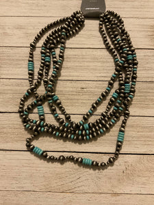 Waynoka Turquoise and Navajo Necklace