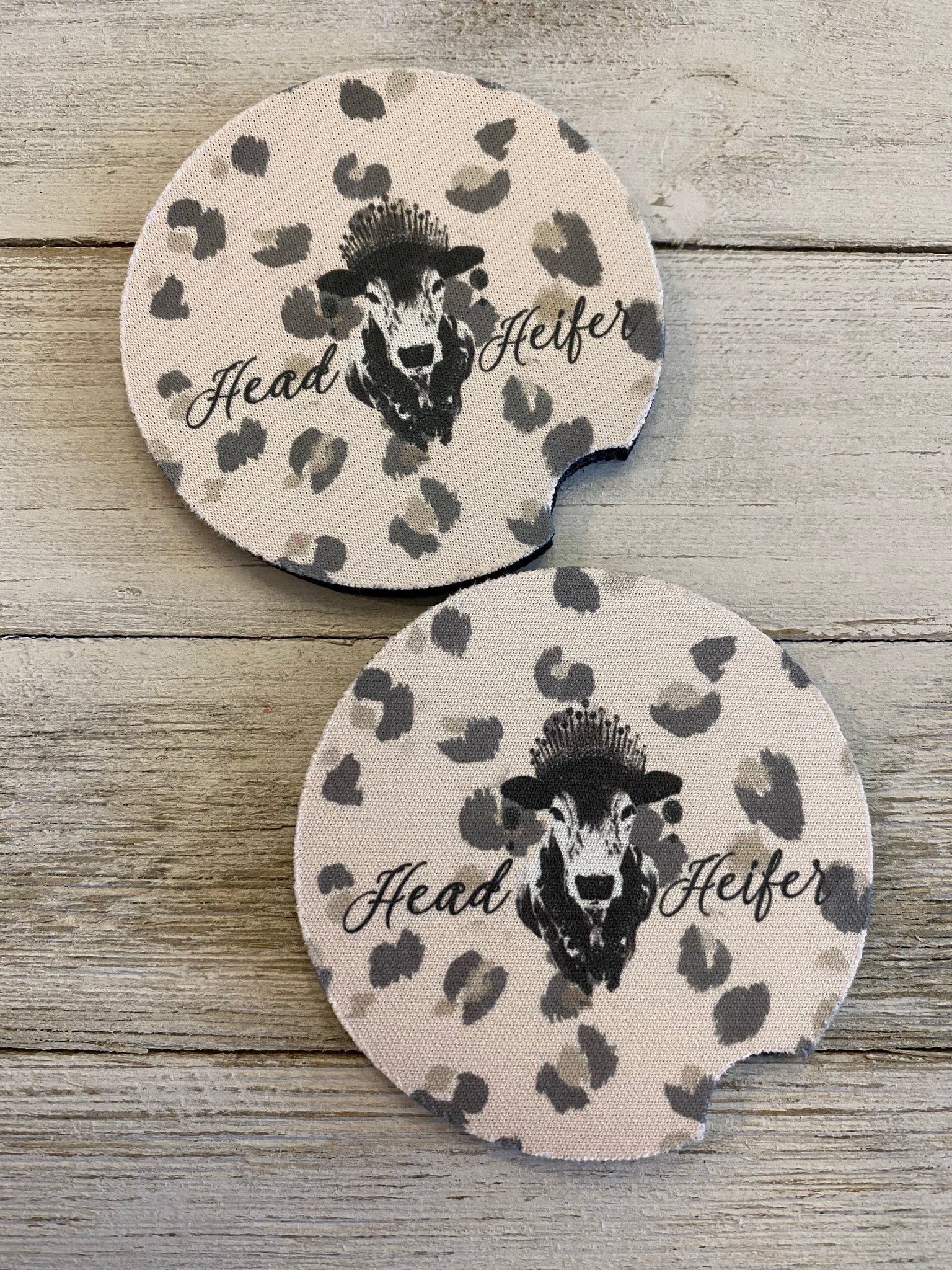 Head Heifer Car Coasters