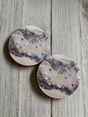 White Geode Car Coasters