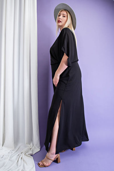 Black One Shoulder Maxi Dress