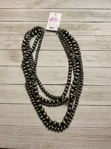 Chunky Multi Strand Navajo Pearl Necklace