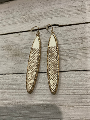 Ivory and Gold Maggie Earrings