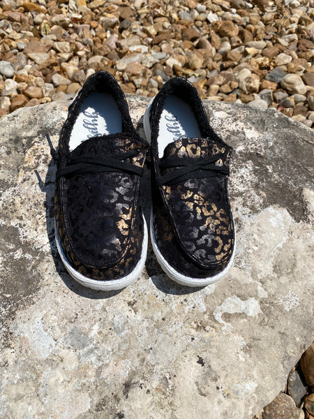 Black Jazzy Leopard Gypsy Jazz Shoes
