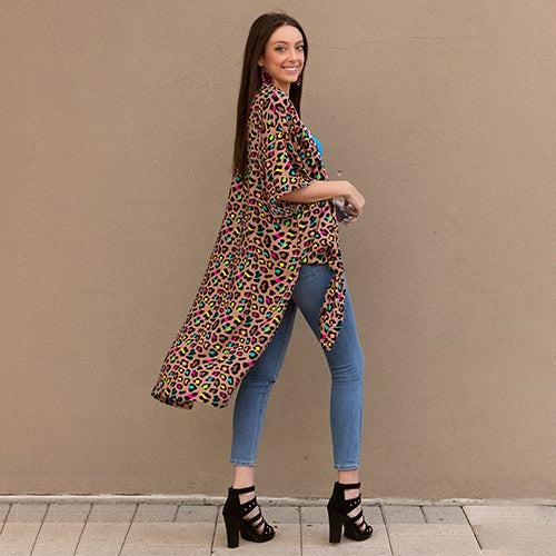 Colorful Leopard Duster