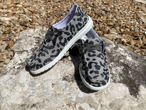 Grey Leopard Dexter Gypsy Jazz Shoes