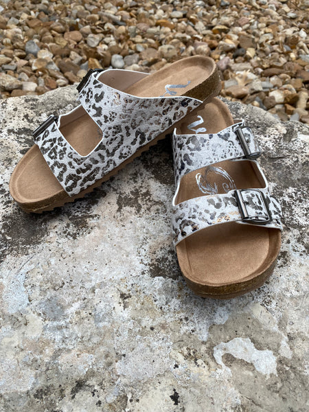 Gypsy Jazz Aries Cream Leopard Sandals